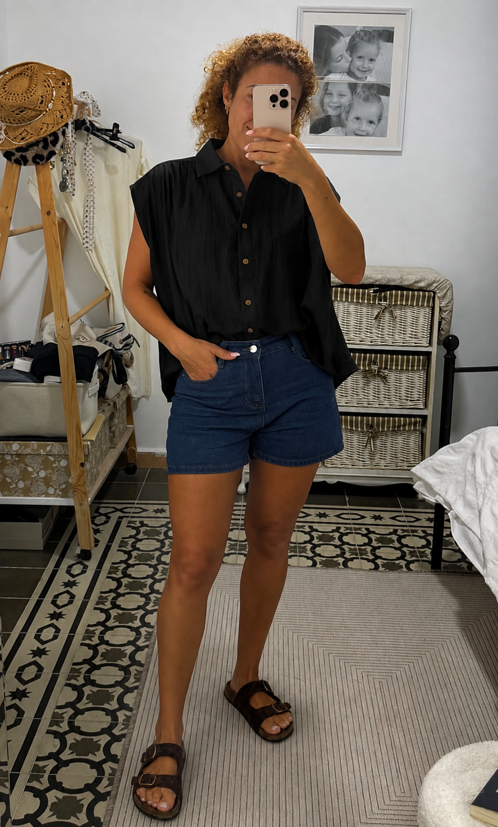 Camisa Nebai — Azul / Negra / Blanca / Maquillaje