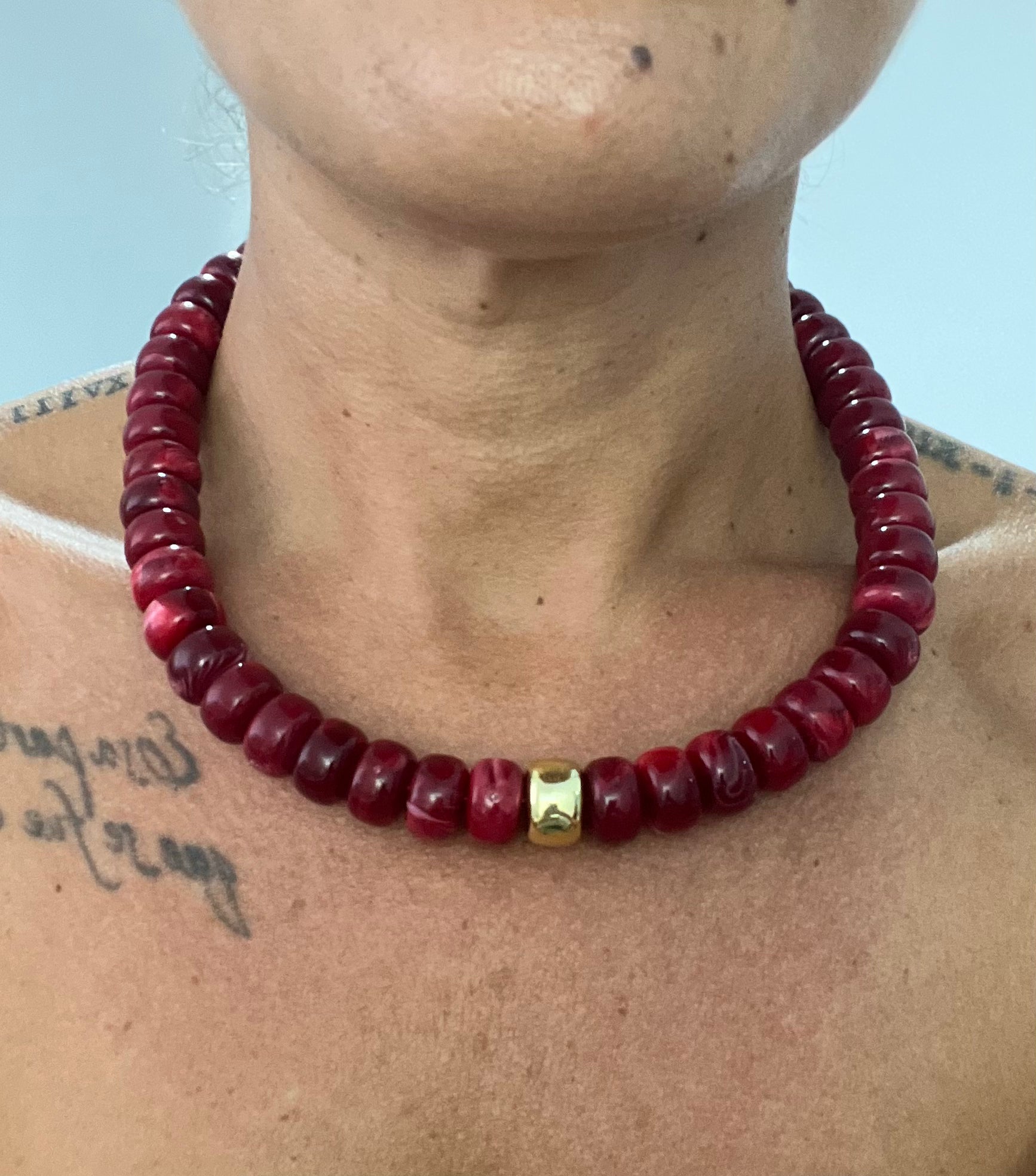 Collar Leya — Marrón, Negro y Ciruela