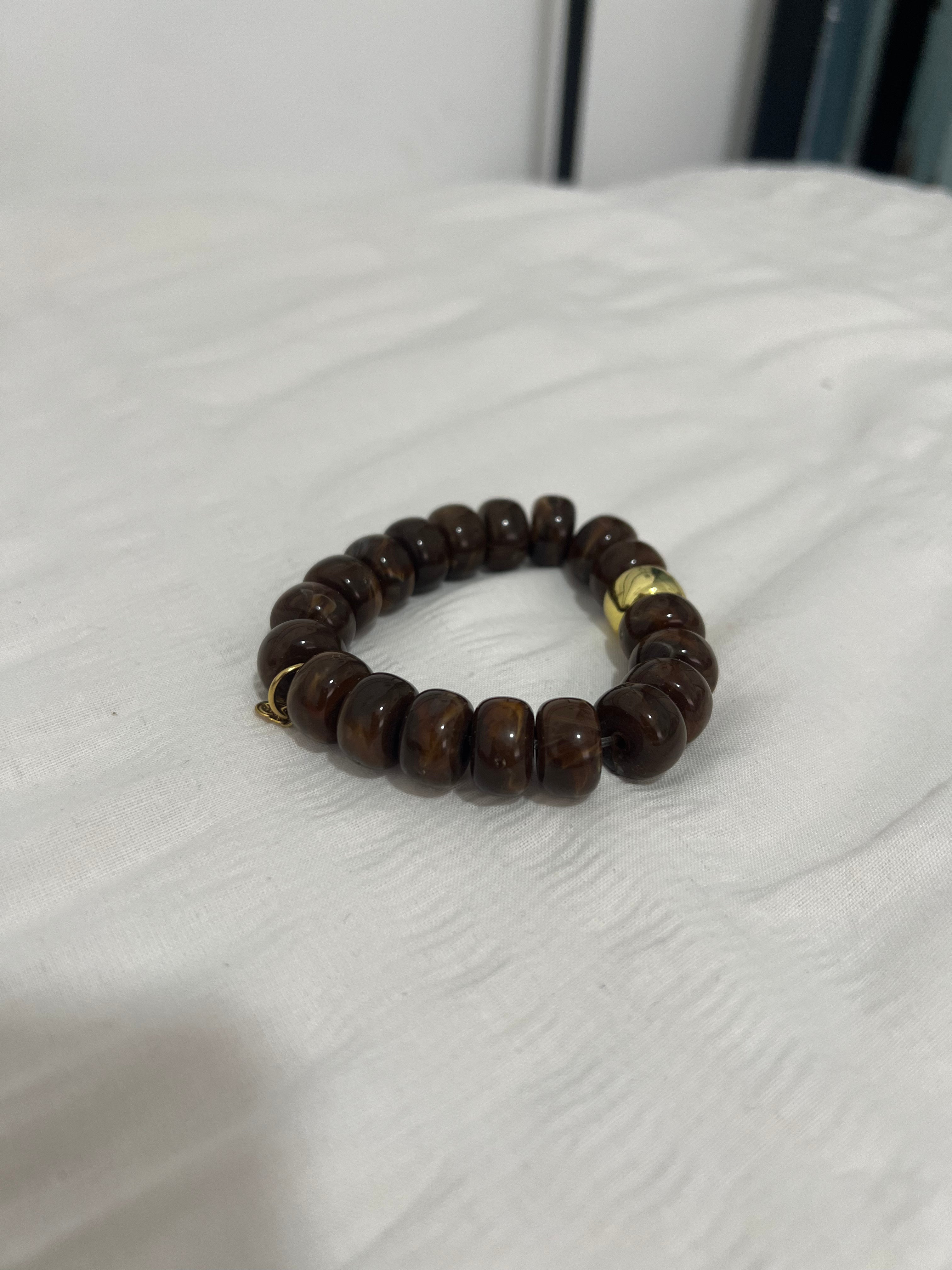 Pulseras Leya — Marrón, Negro y Ciruela