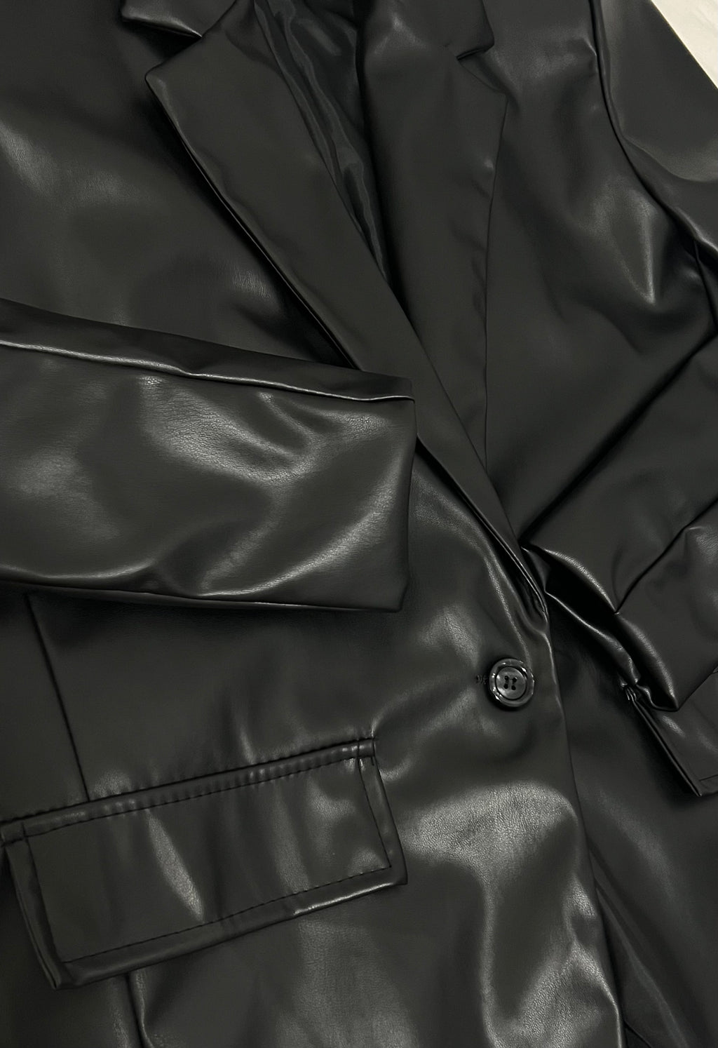 Americana Muga Polipiel — Negra