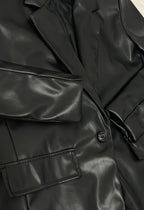 Americana Muga Polipiel — Negra