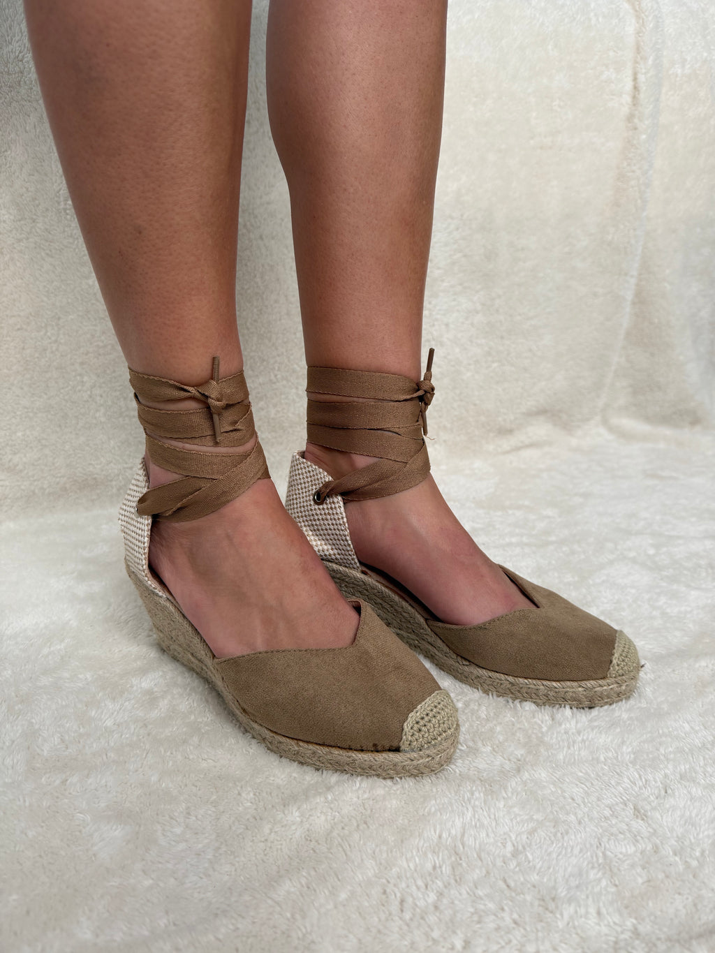 Cuña Rafia Sofía - Beige