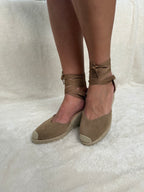 Cuña Rafia Sofía - Beige