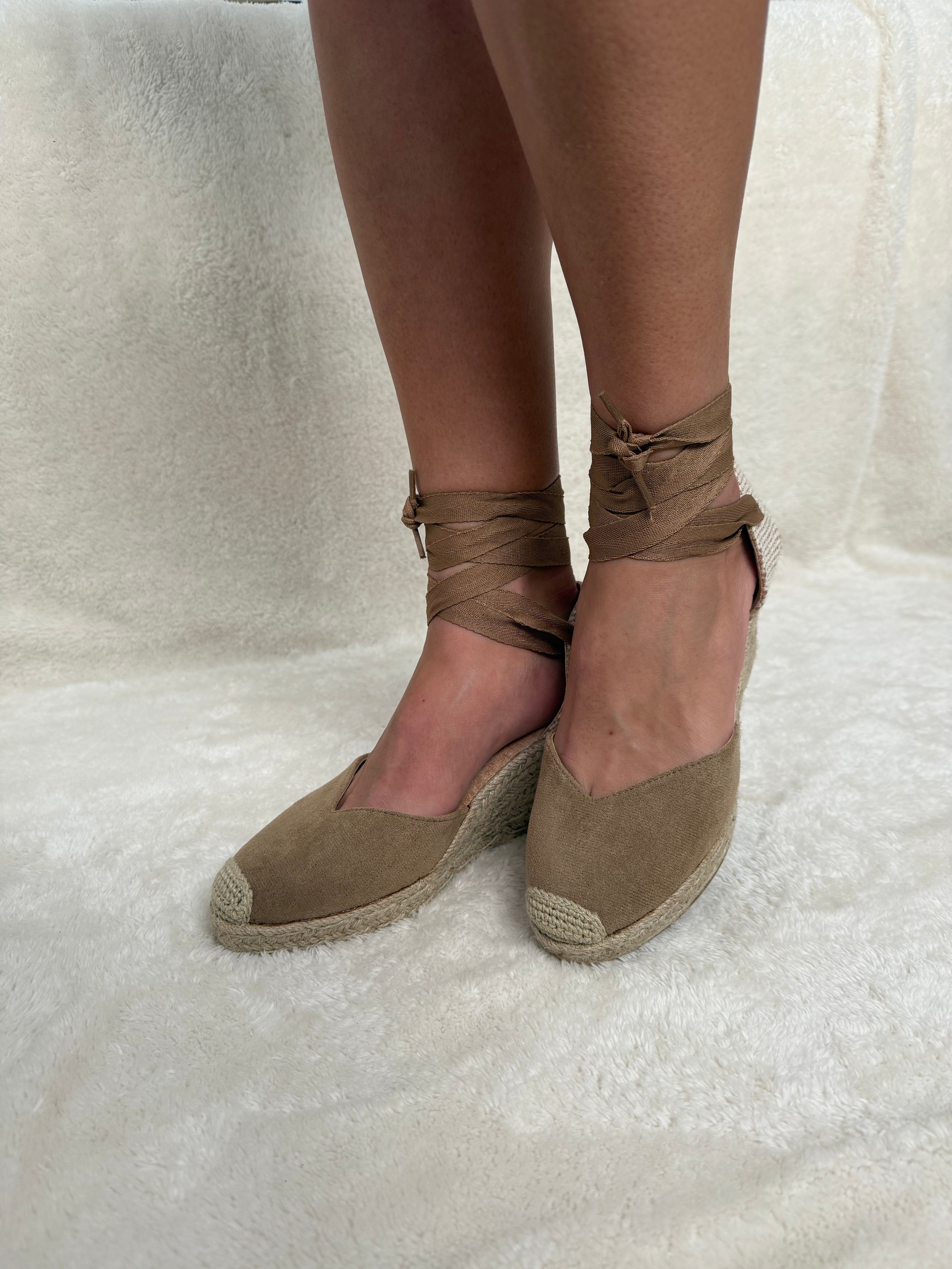 Cuña Rafia Sofía - Beige