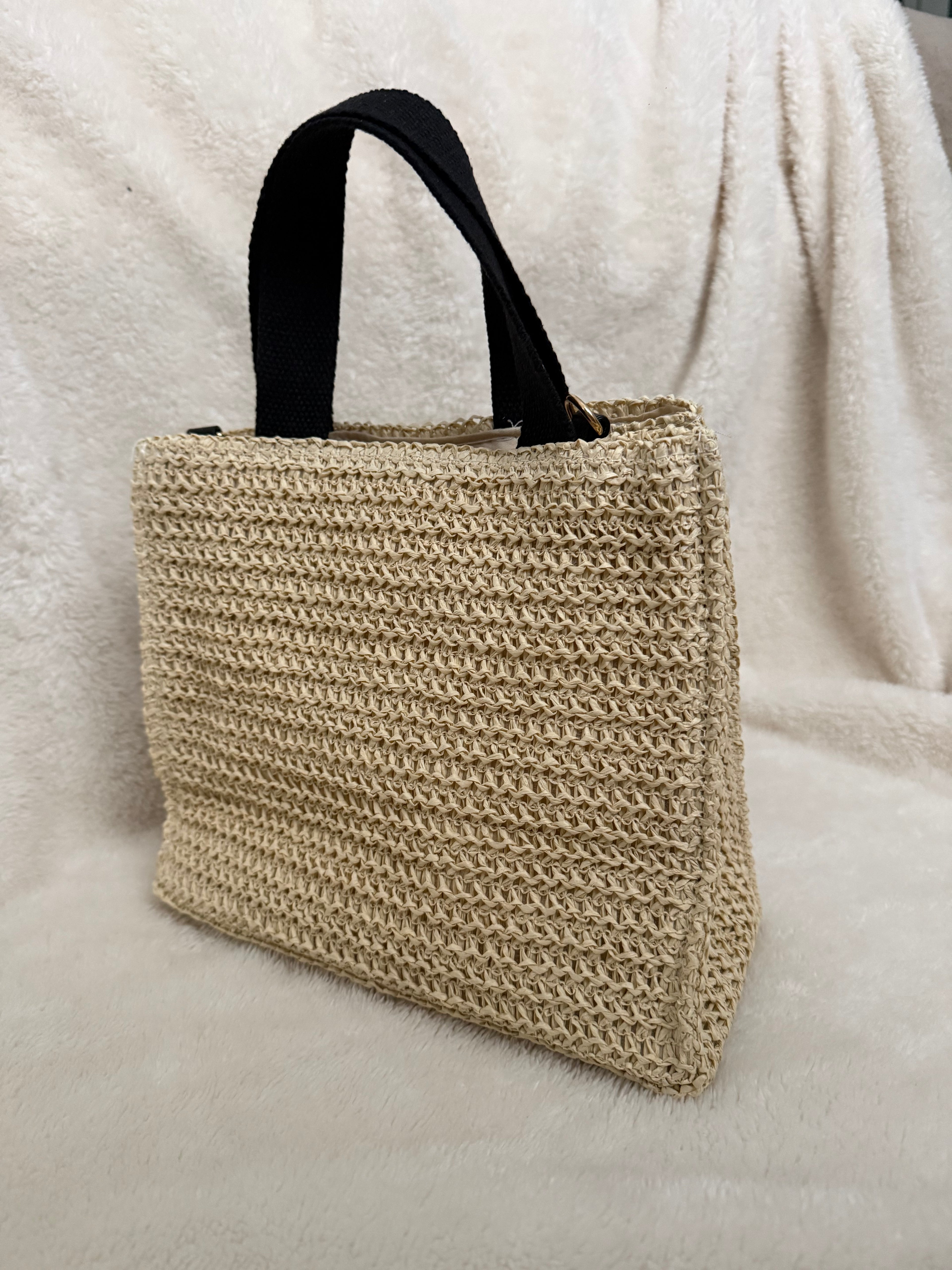 Bolso Tote - Beige y Marrón