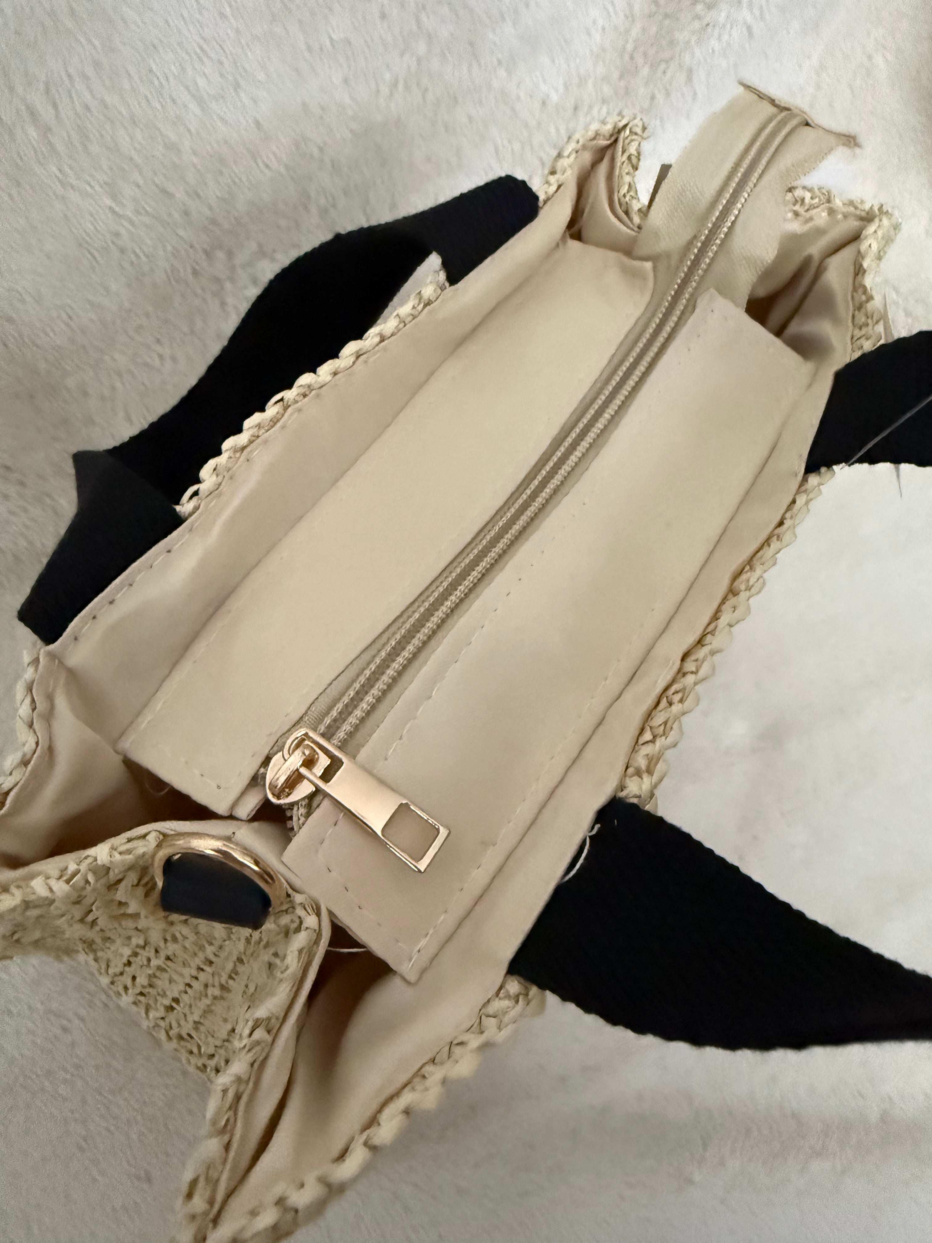 Bolso Tote - Beige y Marrón