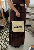 Bolso Tote - Beige y Marrón