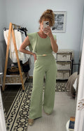 Conjunto Lucía - Crema y Verde