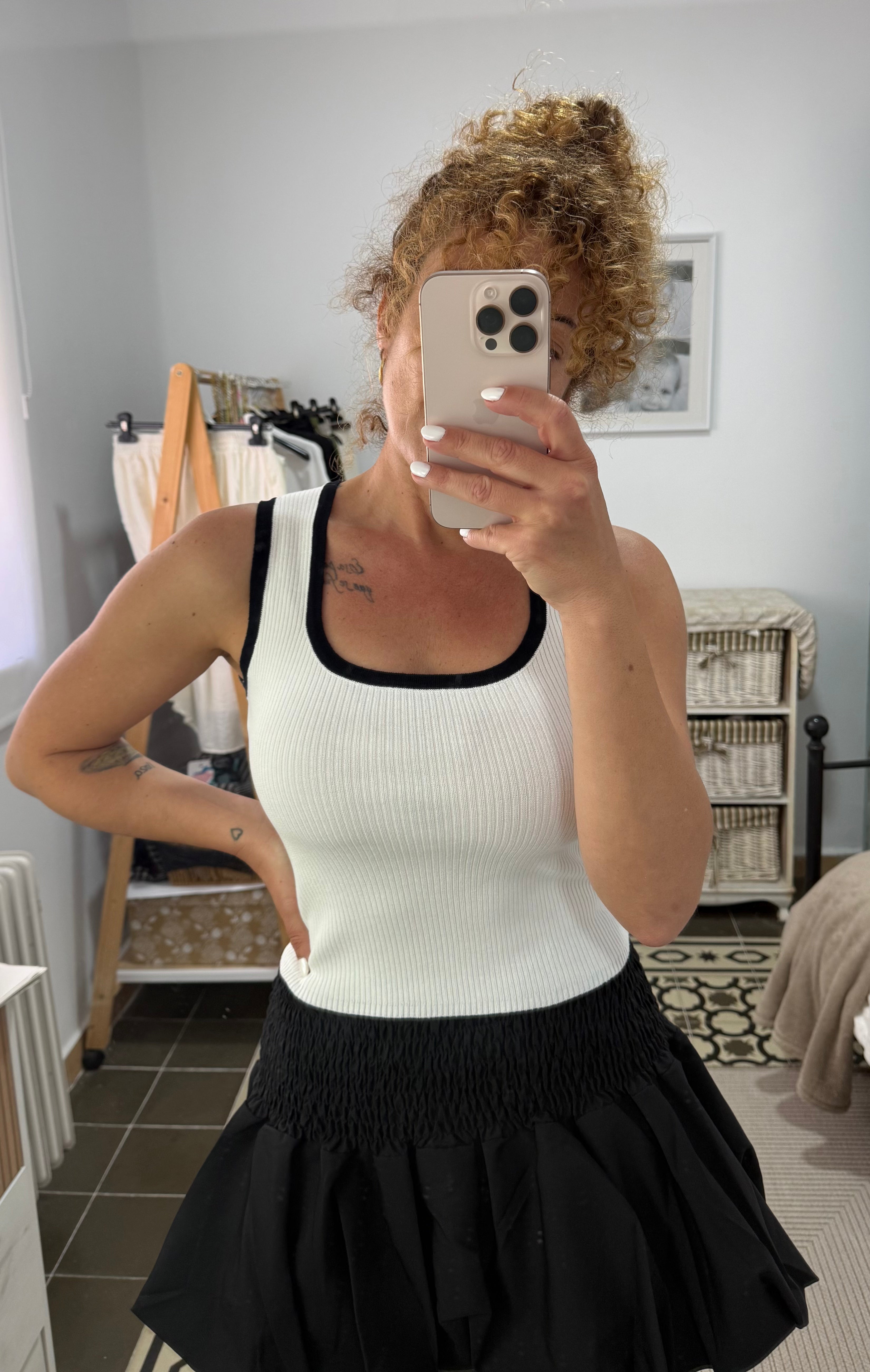 Top Selene - Negro y Blanco