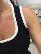 Top Selene - Negro y Blanco