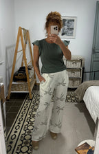 Camiseta Ainhoa - Beige y Verde