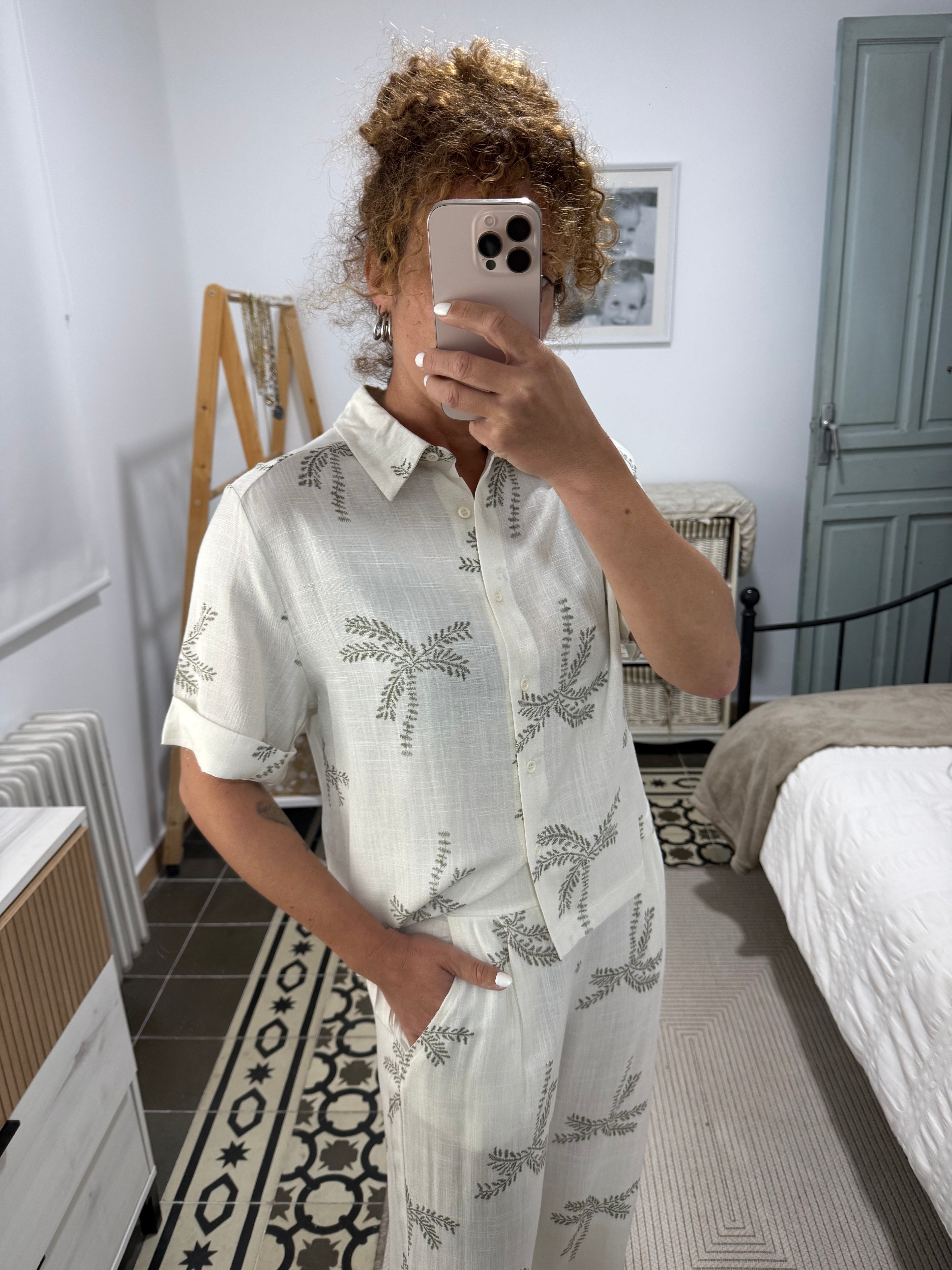 Conjunto Lara - Beige, Verde y Marrón