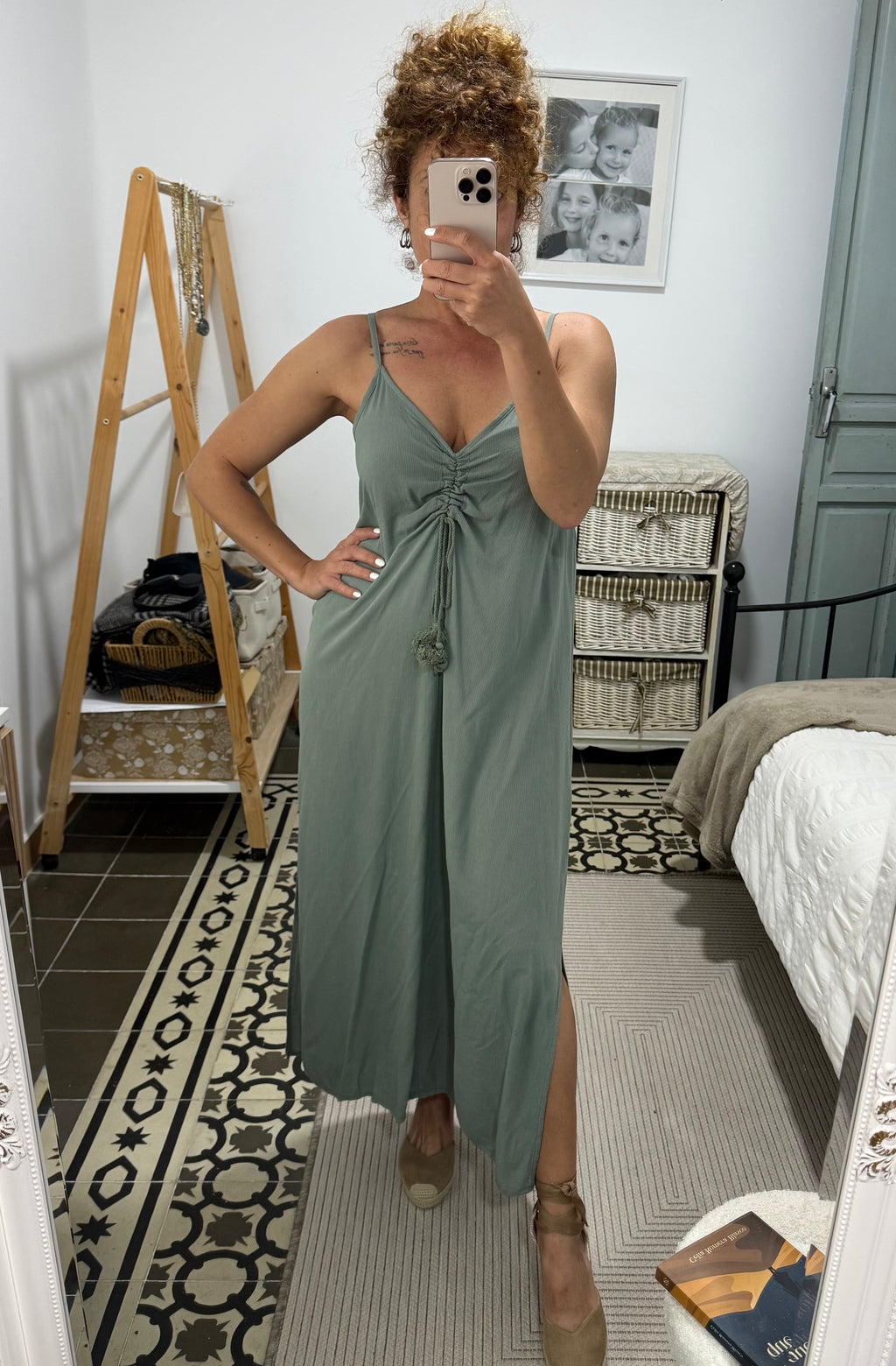 Vestido Sara - Verde y Azul