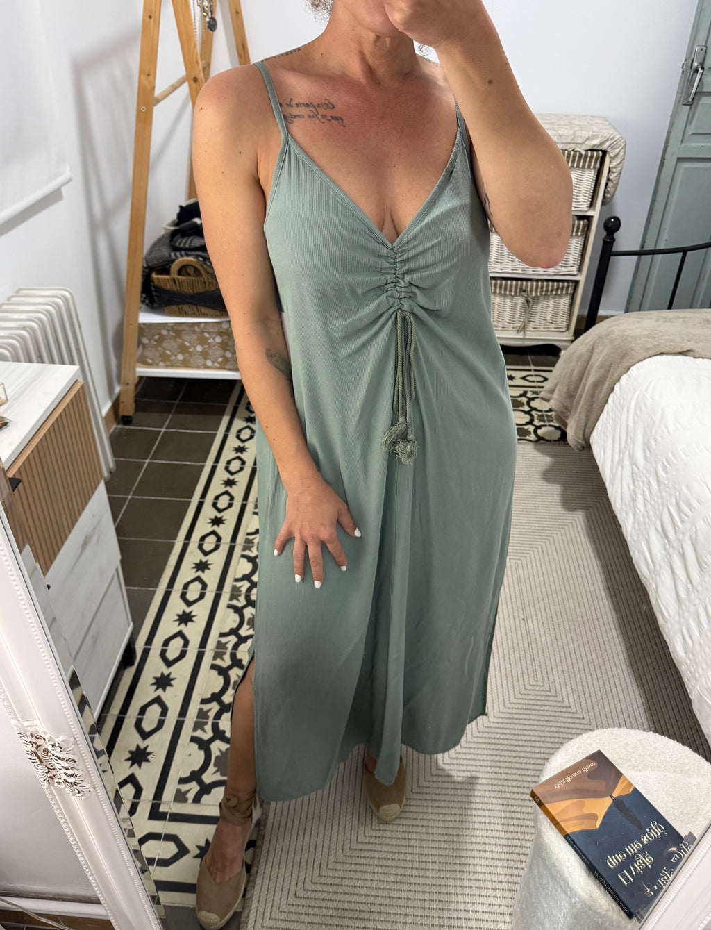 Vestido Sara - Verde y Azul