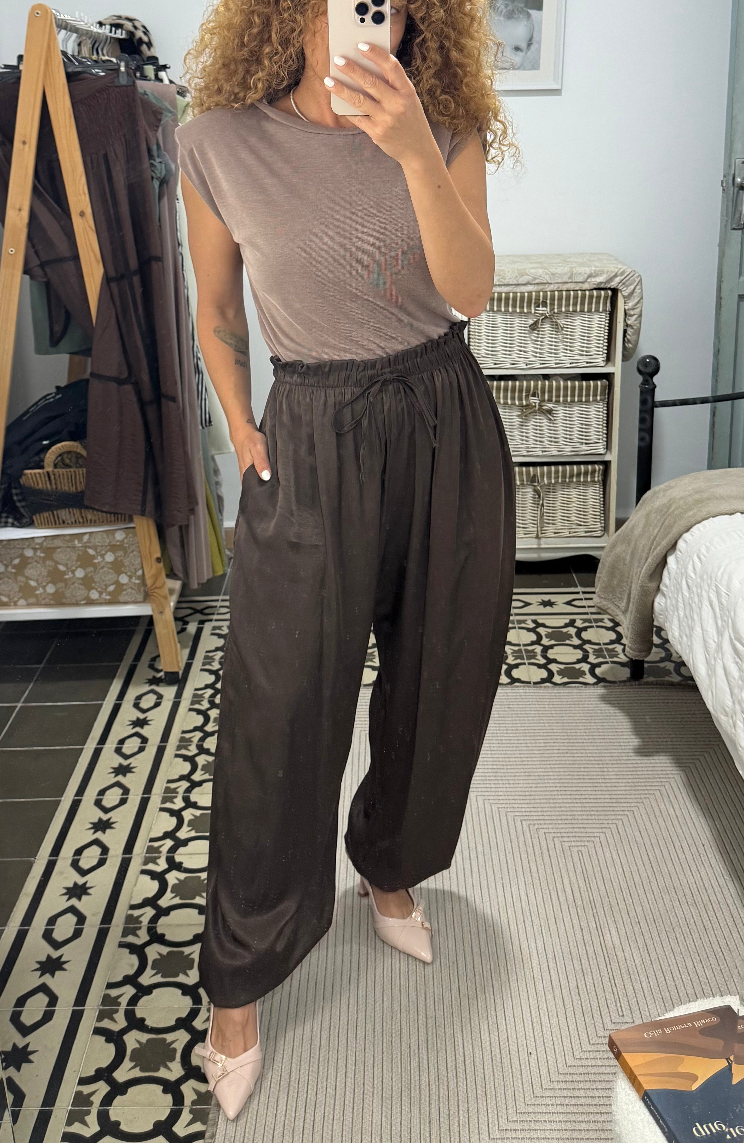 Pantalón Cleo - Marrón y Verde
