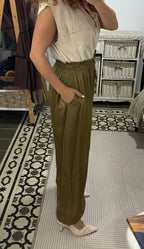 Pantalón Cleo - Marrón y Verde