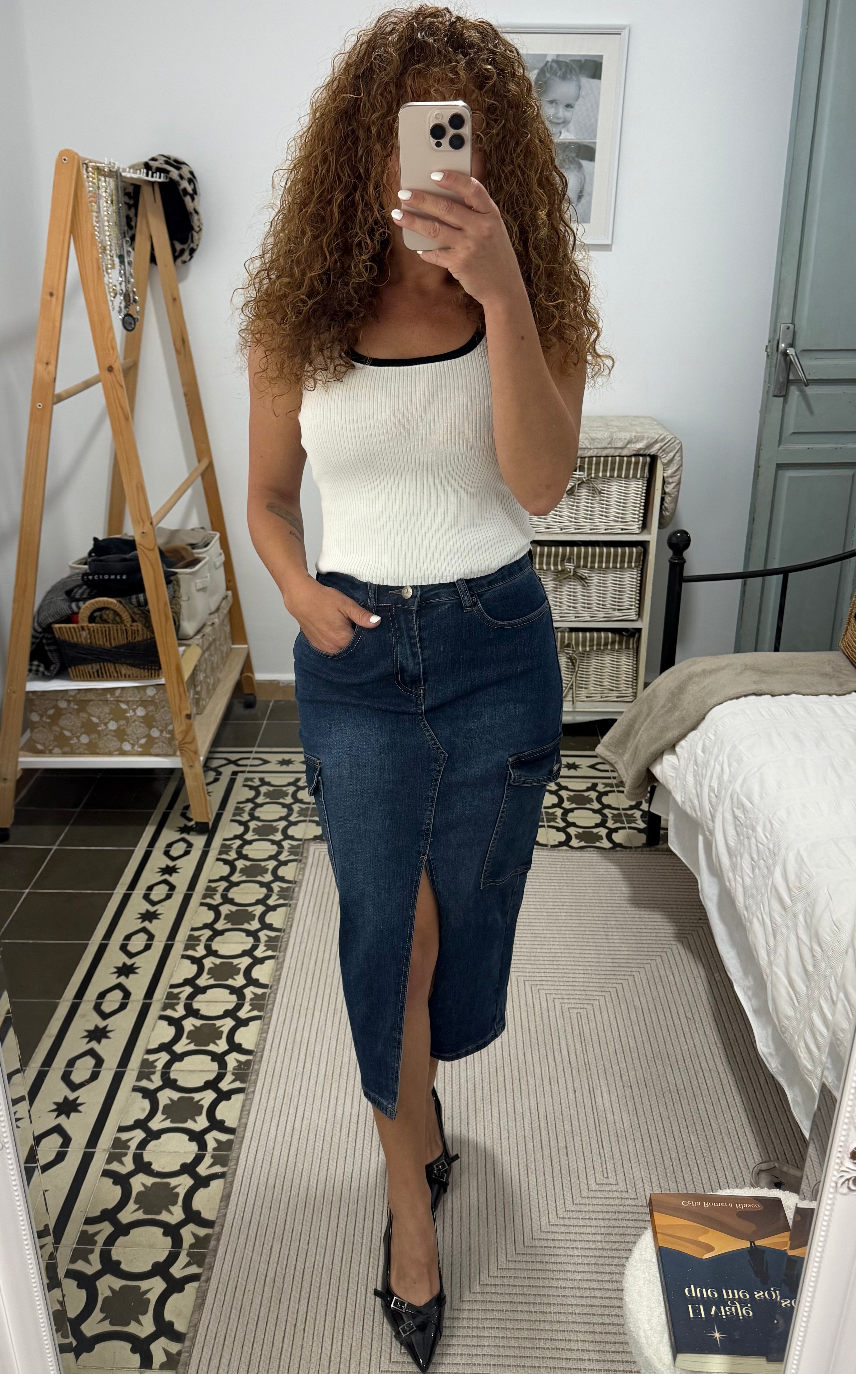 Falda Siana - Denim Azul