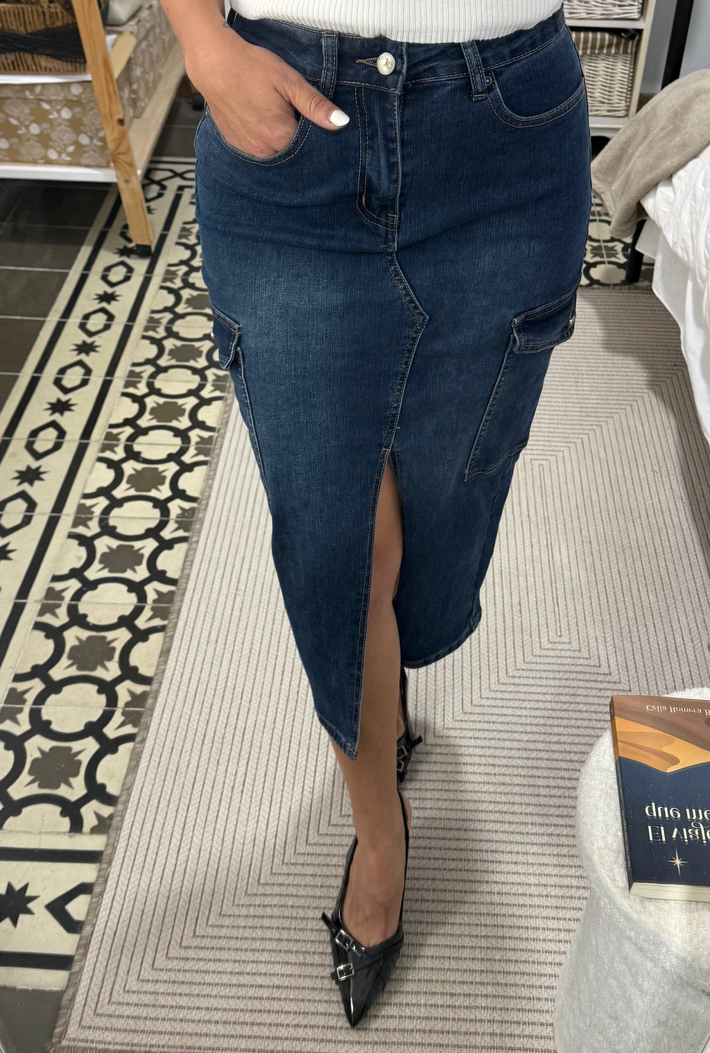 Falda Siana - Denim Azul