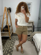 Bermuda Soft - Beige y Negro