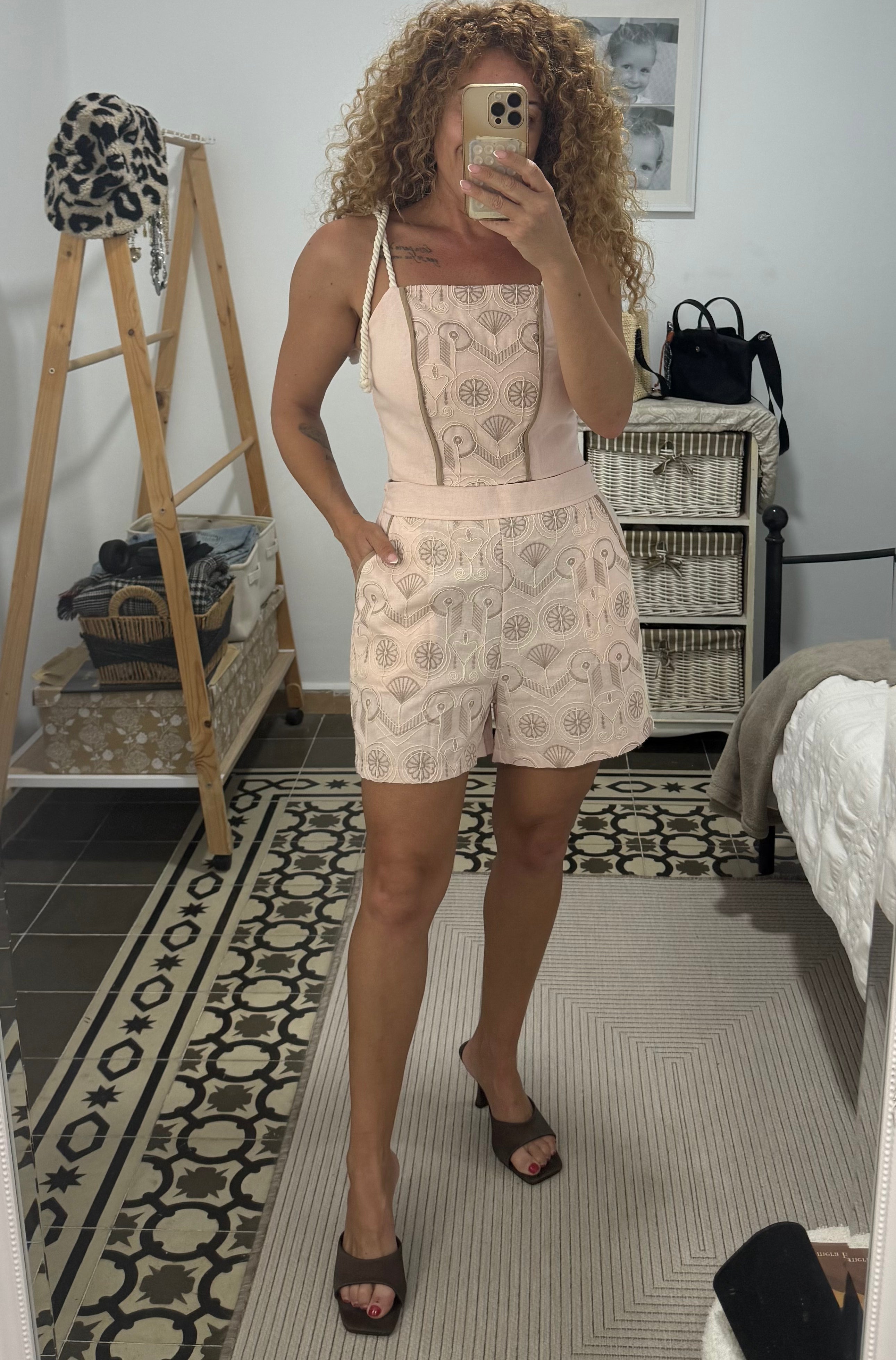 Conjunto Palma - Blanco y Rosa