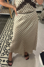 Falda Rocío - Lunares Crema y Negro