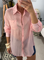 Camisa Miami — Rosa, Verde y Camel