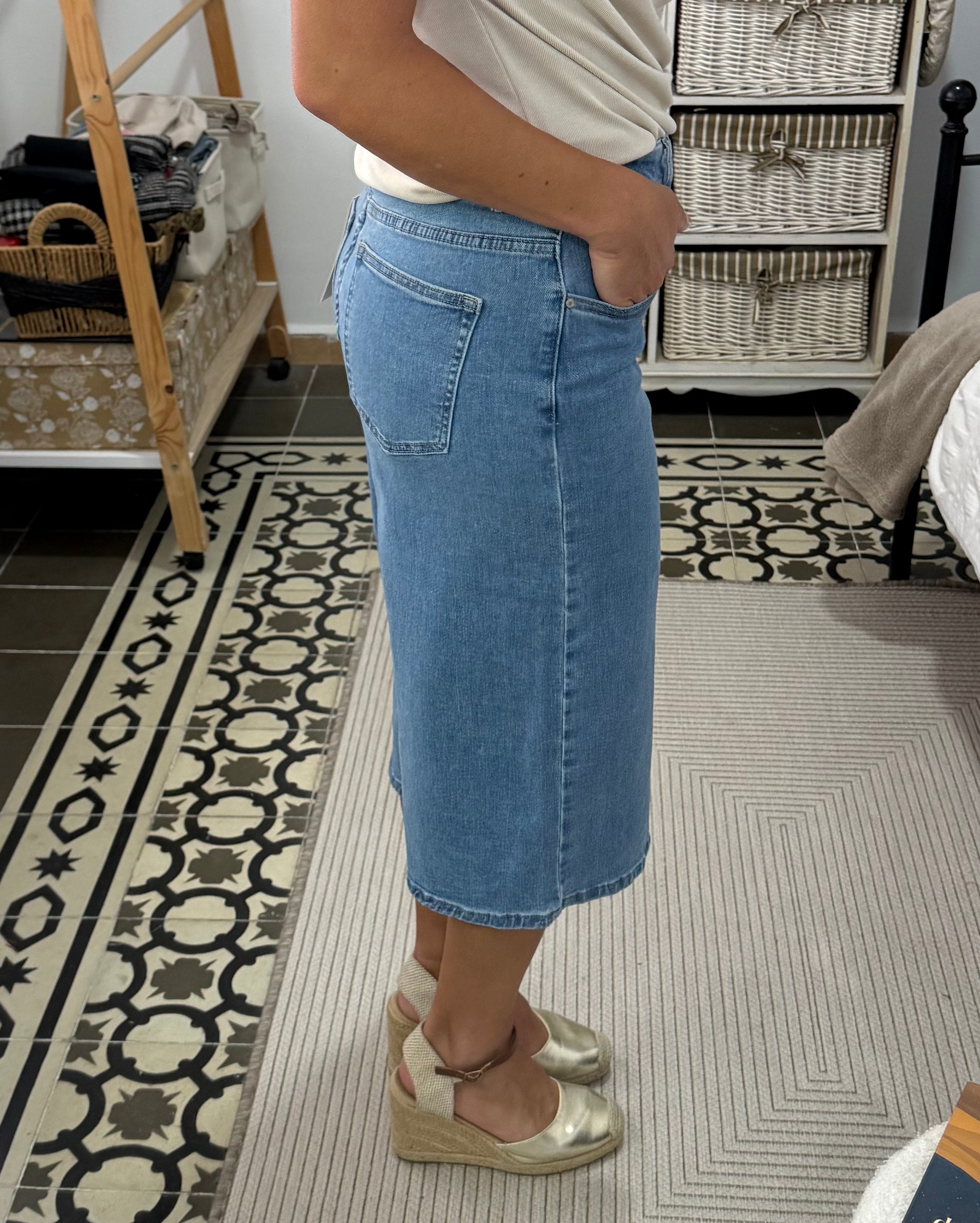Bermuda Tejana Yaiza — Denim Azul Claro