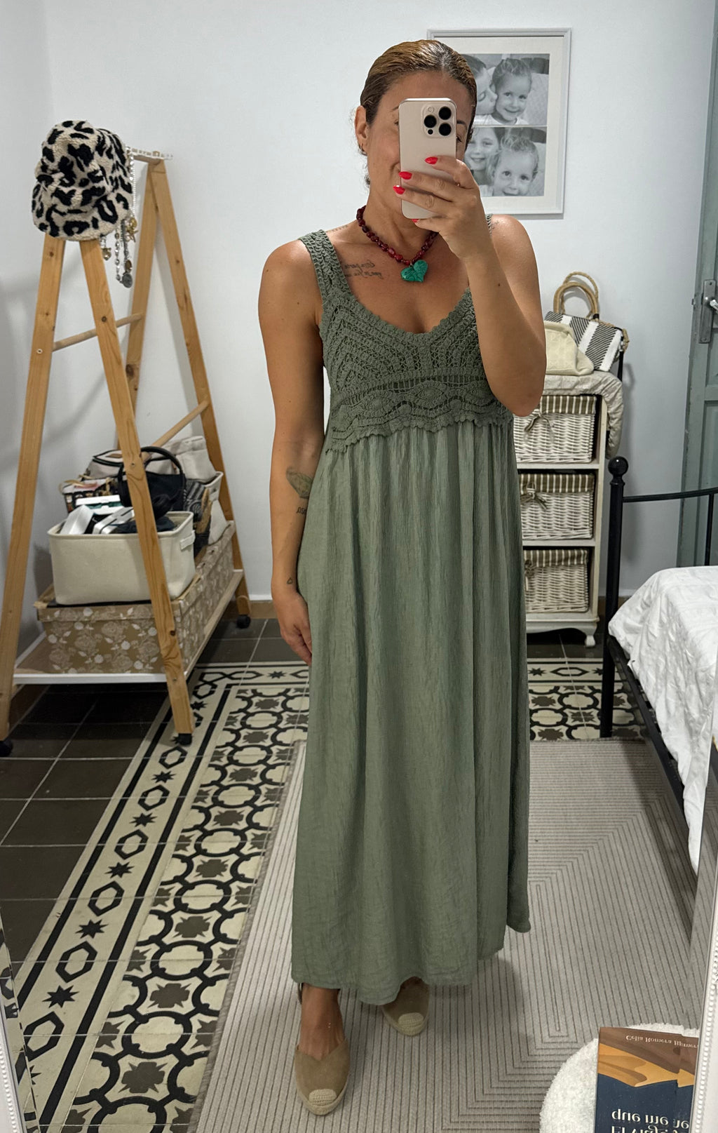 Vestido Azahar — Marrón / Verde