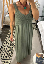 Vestido Azahar — Marrón / Verde