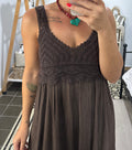 Vestido Azahar — Marrón / Verde