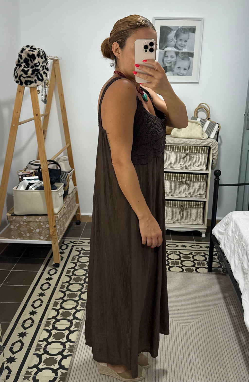 Vestido Azahar — Marrón / Verde