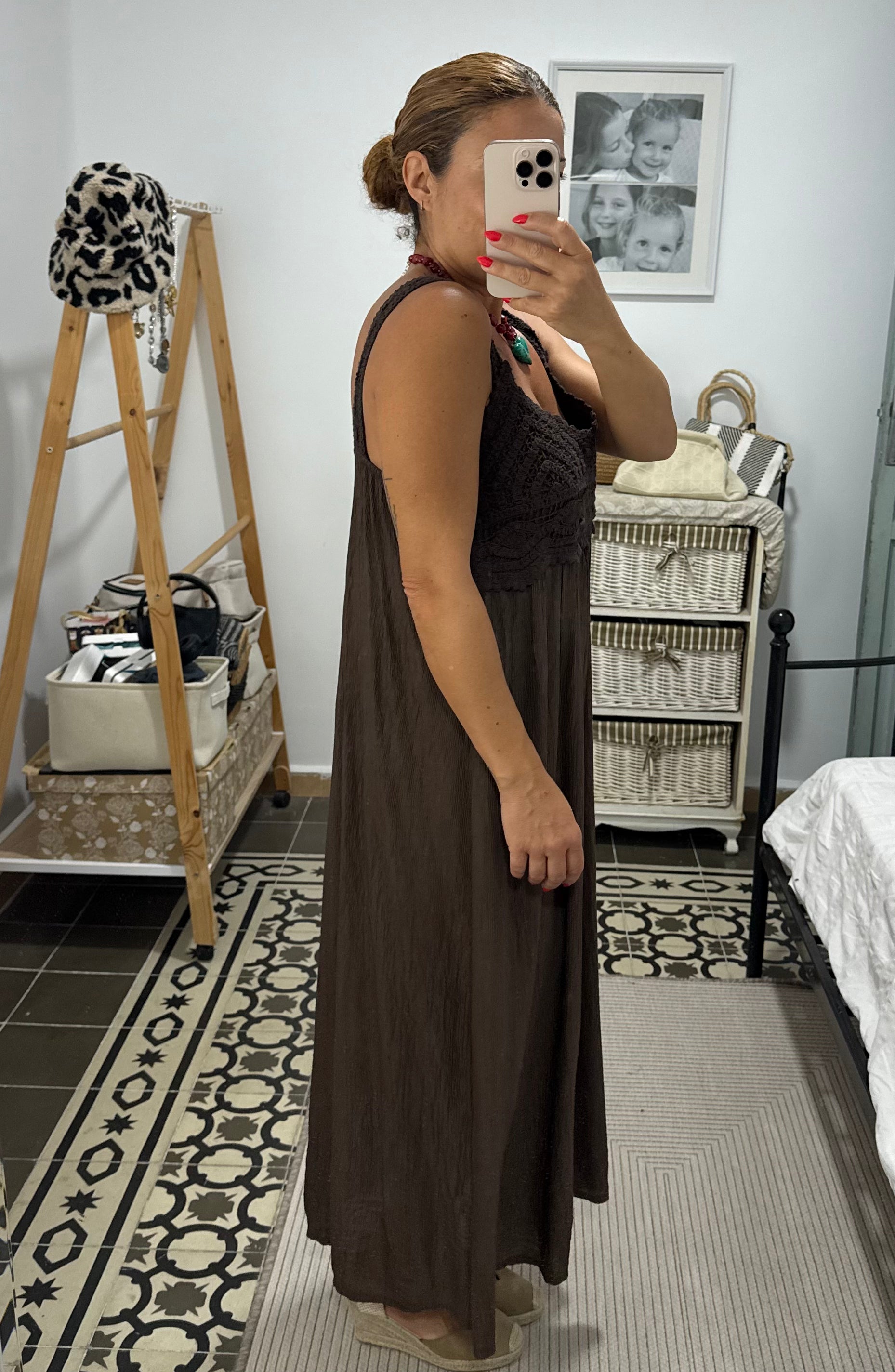 Vestido Azahar — Marrón / Verde