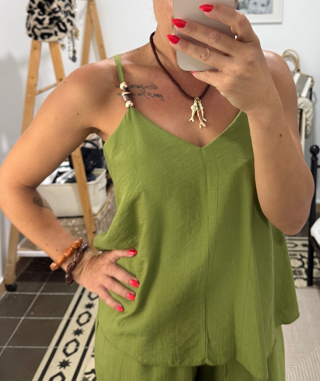 Conjunto Armonía — Marrón / Verde