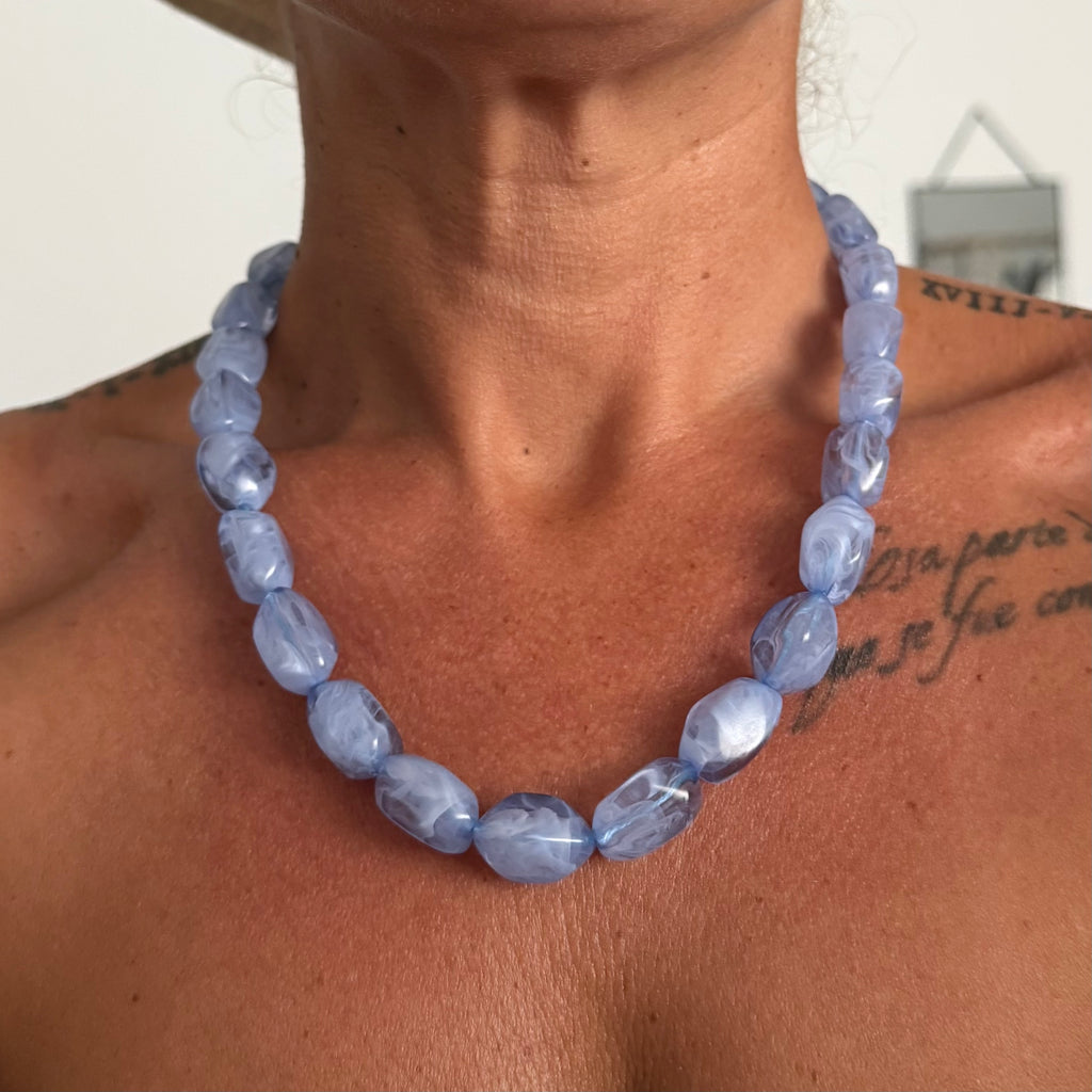 Colgante Piedra — Azul, Beige, Marrón, Rosa, Rojo y Verde