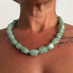 Colgante Piedra — Azul, Beige, Marrón, Rosa, Rojo y Verde