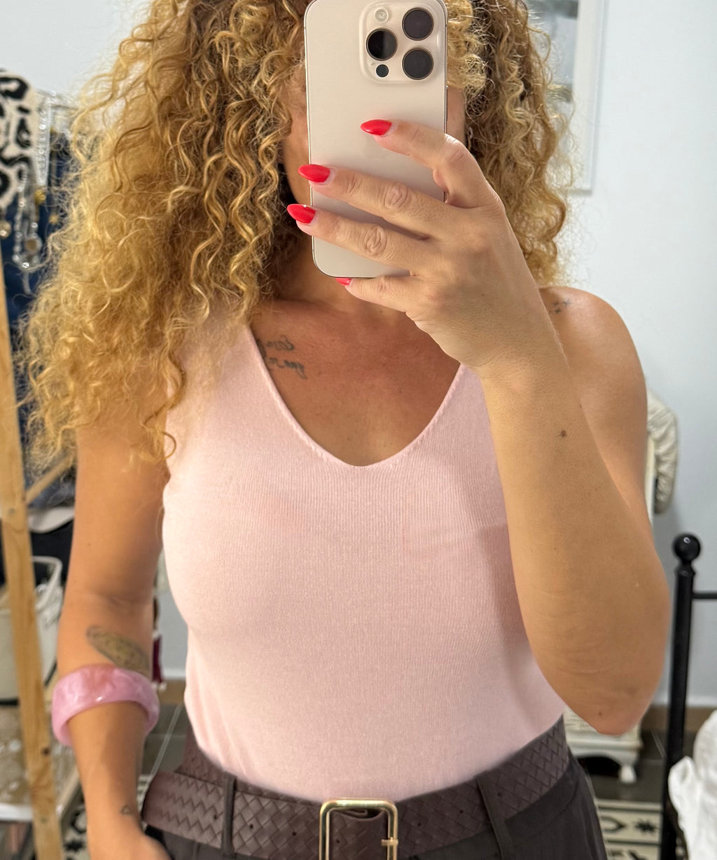 Top Vera — Coral, Azul y Rosa