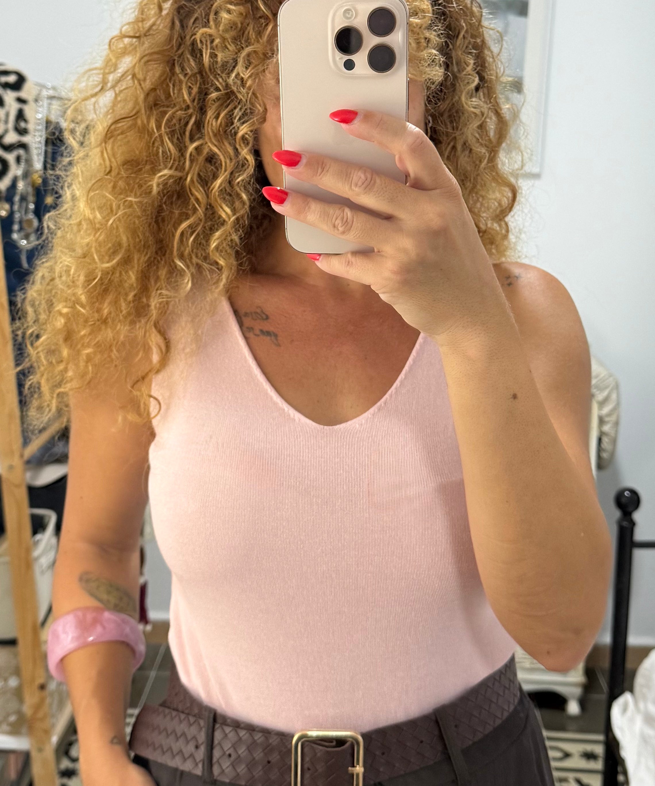 Top Vera — Coral, Azul y Rosa