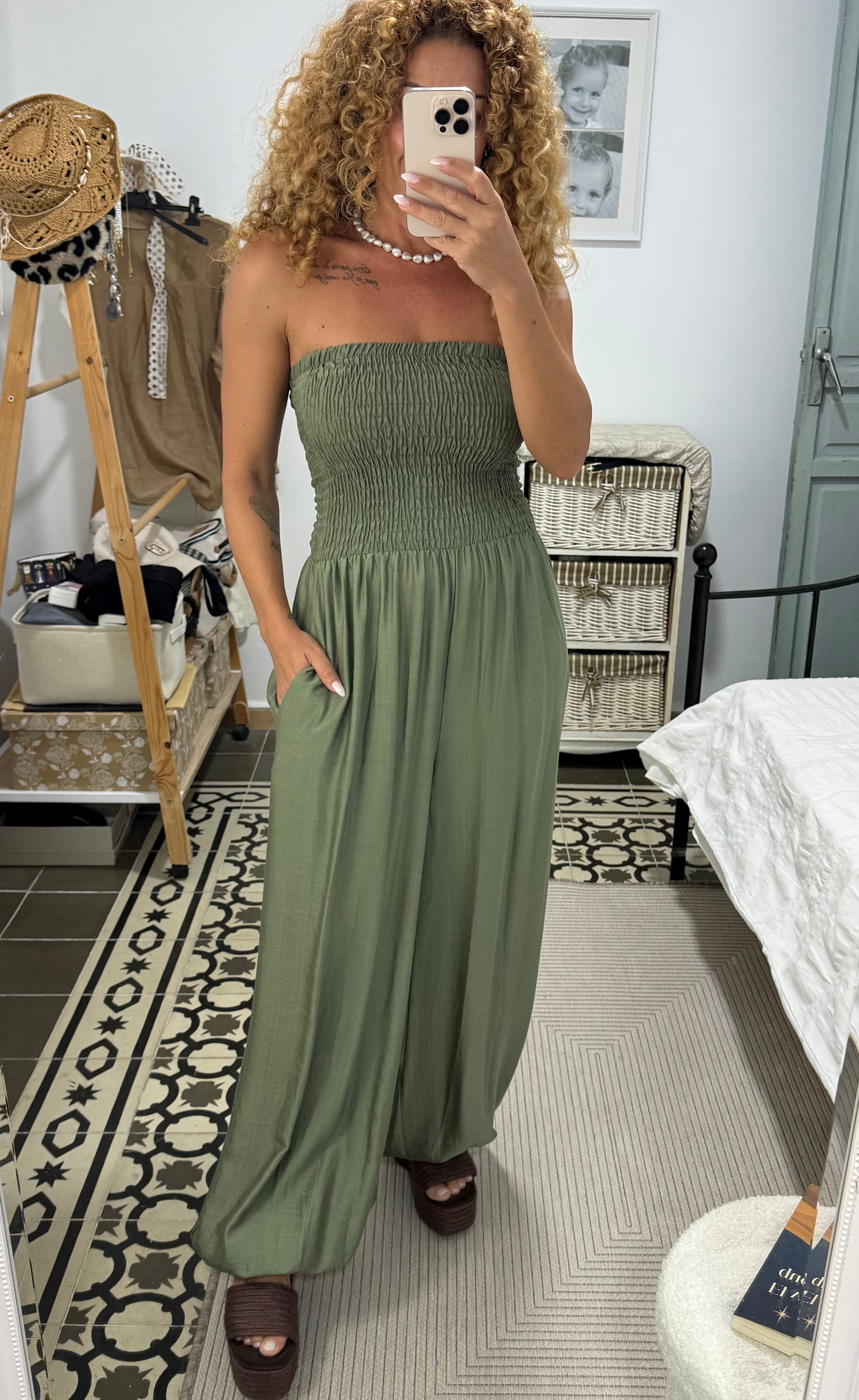 Mono Sacha — Marrón / Verde / Beige / Burdeos