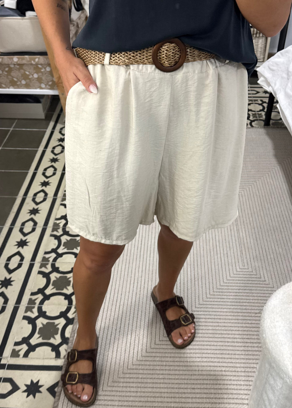 Bermuda Silvia — Terracota / Negro / Beige / Marrón