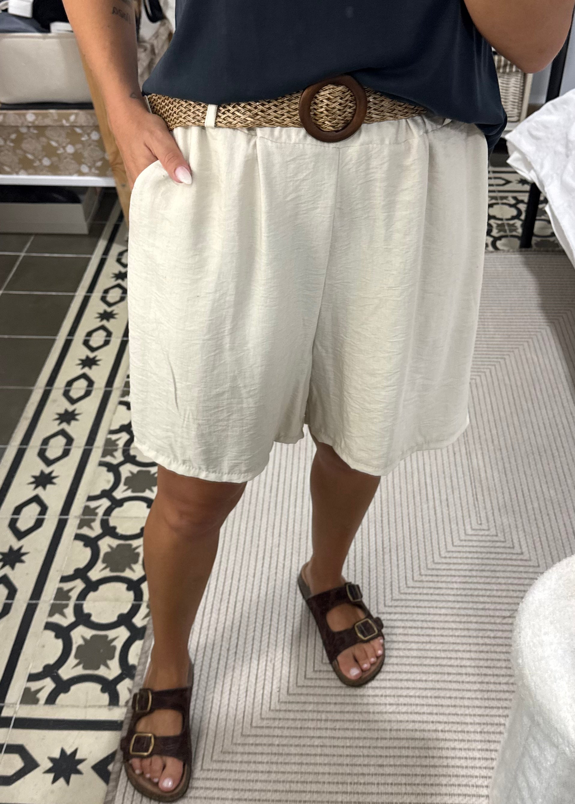 Bermuda Silvia — Terracota / Negro / Beige / Marrón