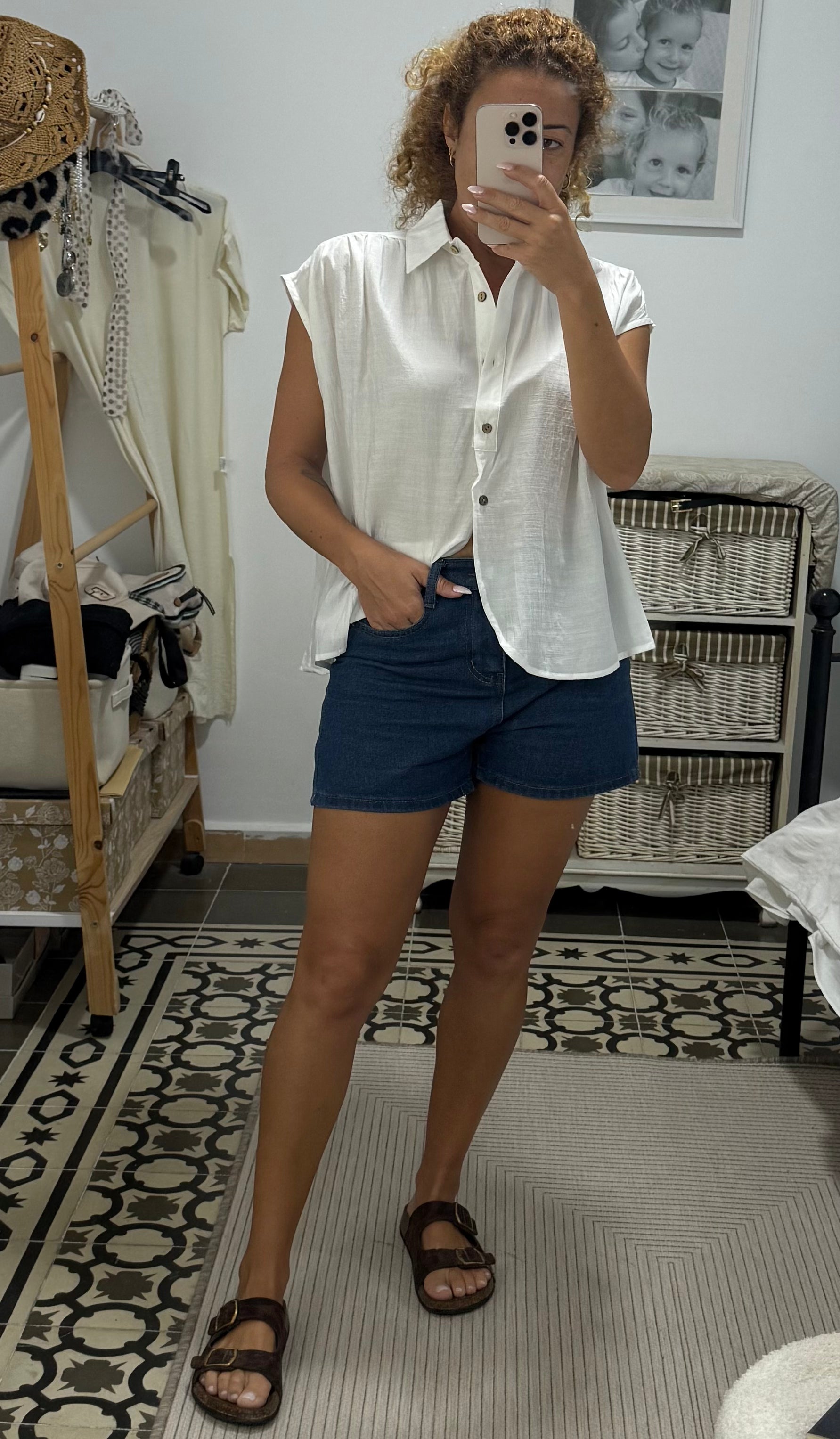 Camisa Nebai — Azul / Negra / Blanca / Maquillaje