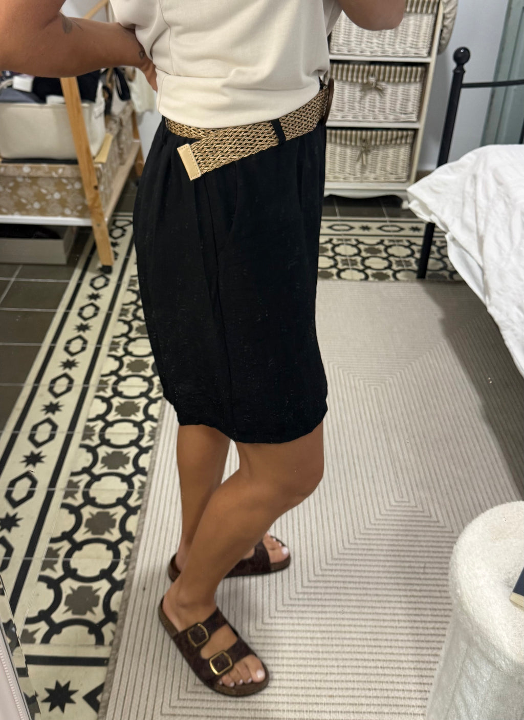 Bermuda Silvia — Terracota / Negro / Beige / Marrón