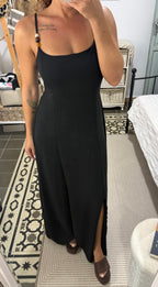 Vestido Amina — Negro / Beige