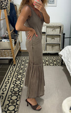 Vestido Ronda — Marrón y Beige
