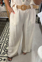 Conjunto Iera con Cinturón— Beige