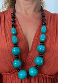 Collar Kenia — Turquesa y Naranja
