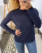 Camiseta Nela Manga Larga — Verde / Marino / Beige / Berenjena