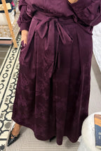 Falda Lia Oriental — Negra y Berenjena