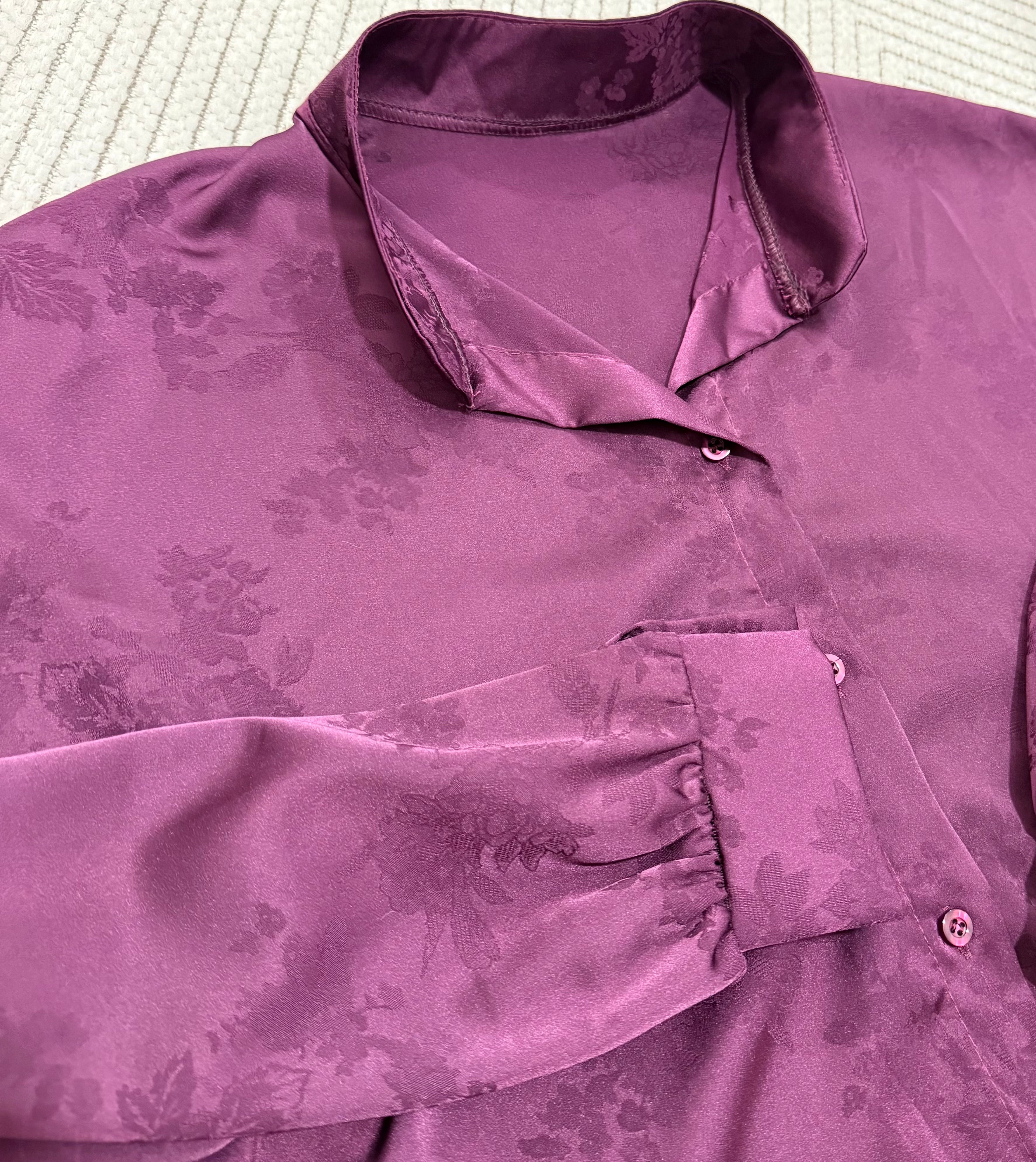 Blusa Lia — Negro y Berenjena