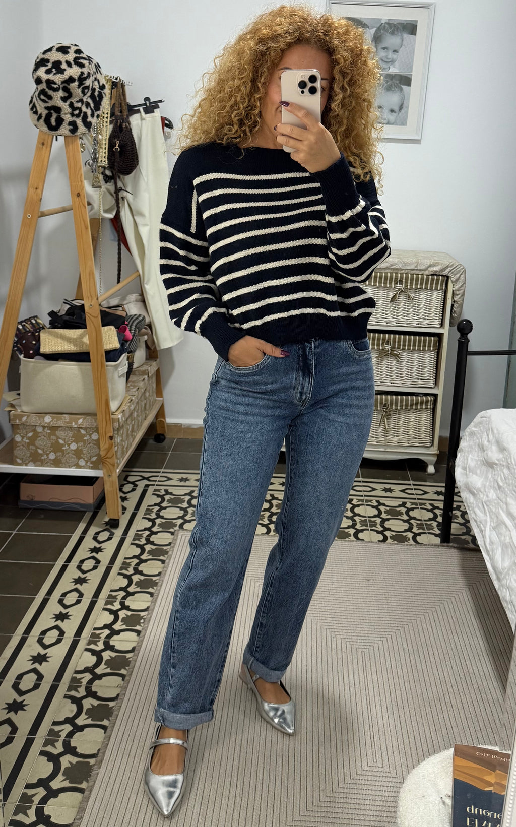 Jersey Fabiana — Marino y Blanco